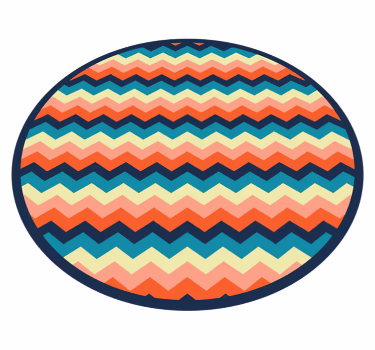 Colourful Chevron Pattern geometric vinyl carpet - TenStickers
