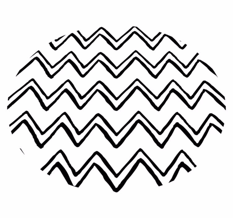 Minimalist vinyl carpet with wavy abstract design - TenStickers
