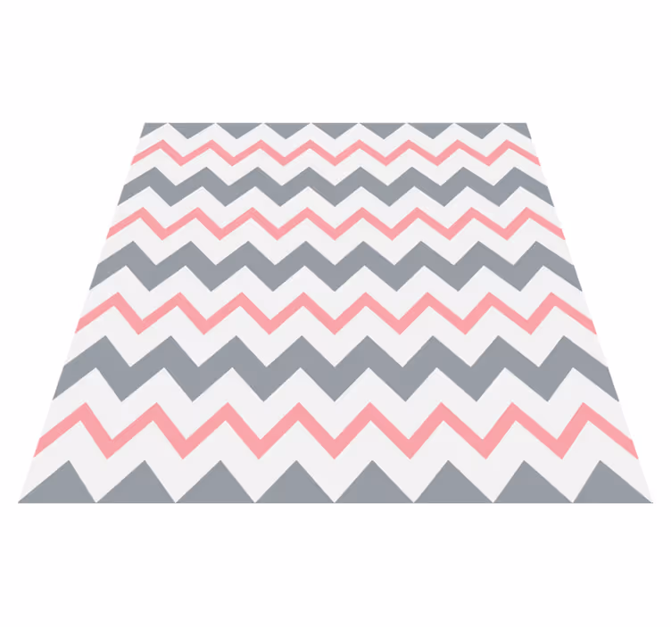 Kids vinyl carpet with chevron pattern design - TenStickers