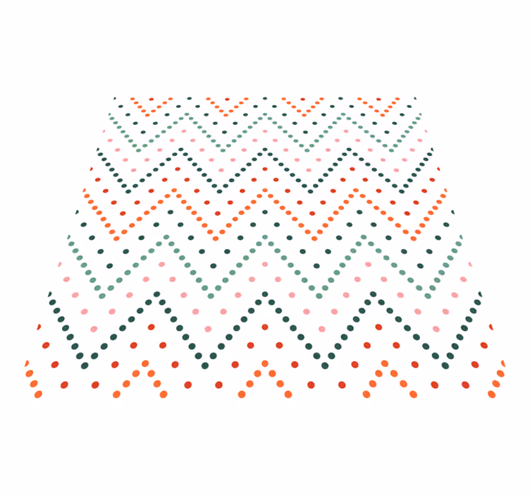 Colorful Chevron Pattern kids vinyl carpet - TenStickers