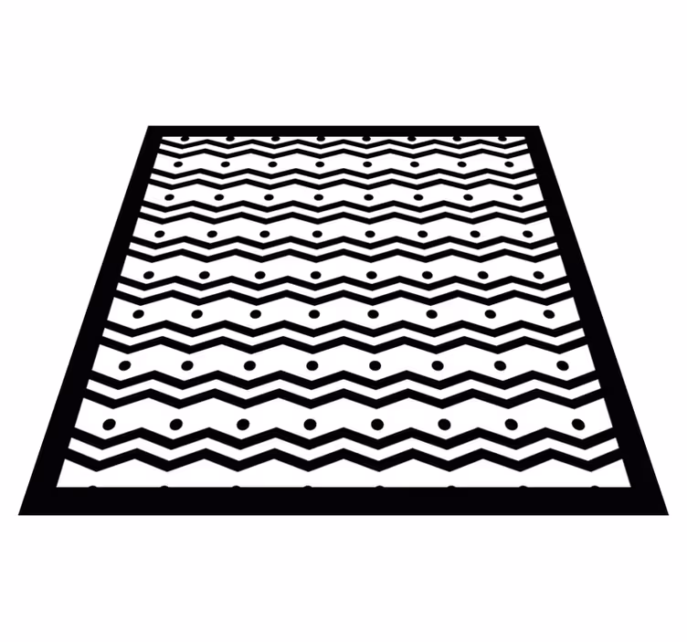 Zigzag concept striped vinyl carpet - TenStickers