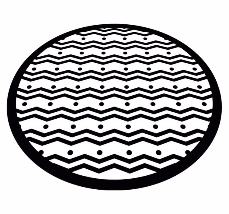 Wavy Dot Pattern geometric vinyl carpet - TenStickers
