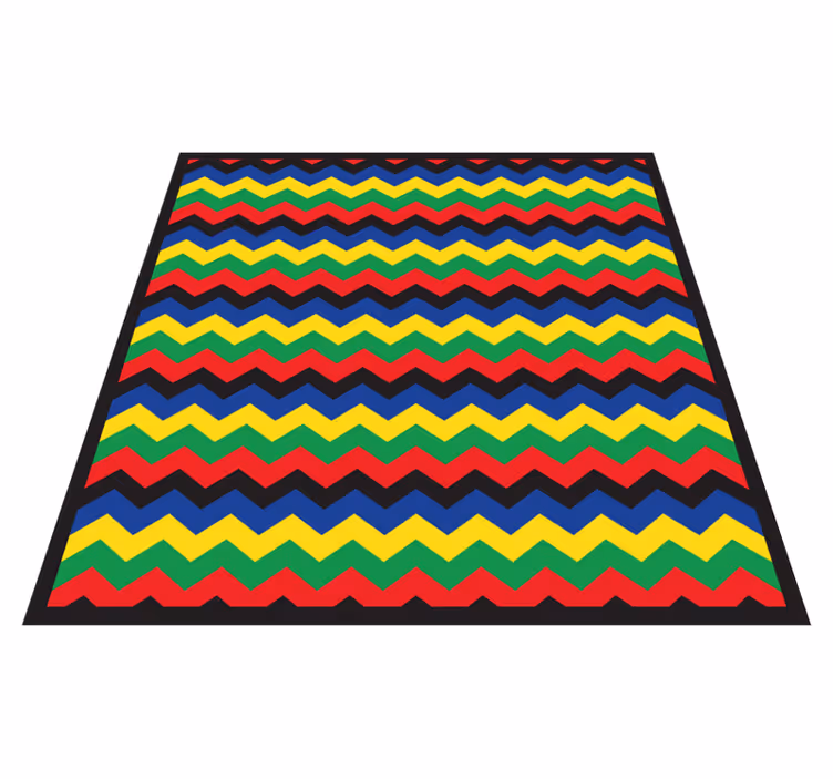 Lively Zigzag Element geometric vinyl carpet - TenStickers