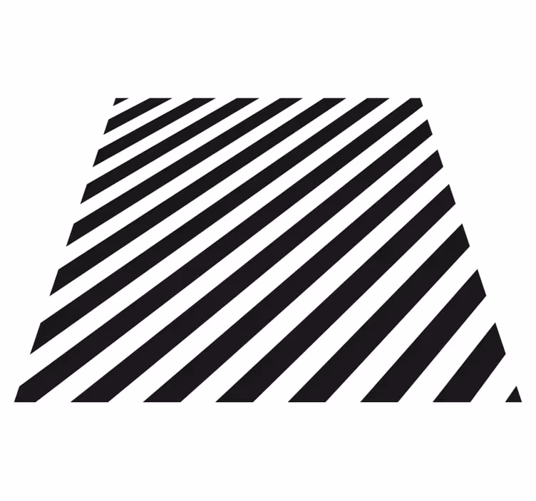 Striped vinyl carpet in diagonal black and white - TenStickers