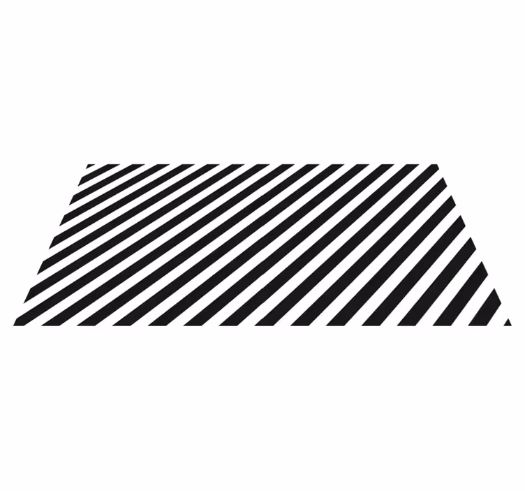 Striped vinyl carpet in contrasting black and white - TenStickers