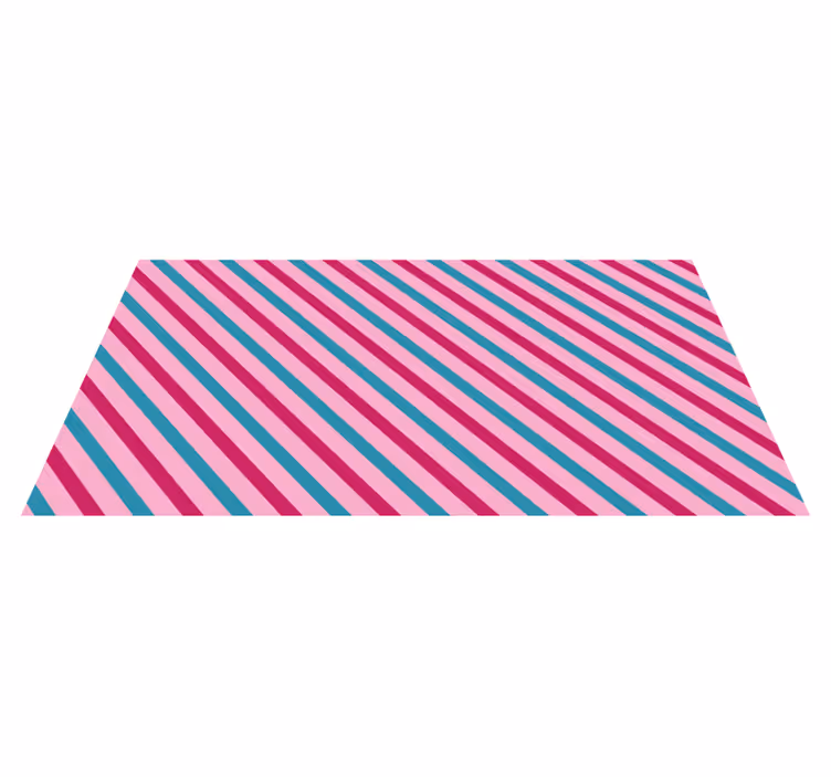Striped vinyl carpet in blue and pink diagonals - TenStickers
