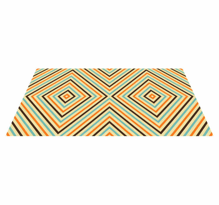 Diamond Pattern Stripes geometric vinyl carpet - TenStickers