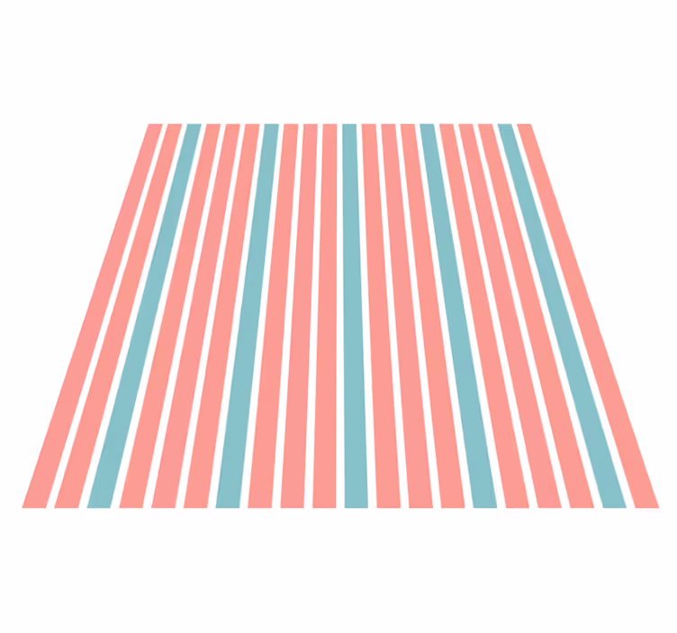 Bright striped print striped vinyl carpet - TenStickers