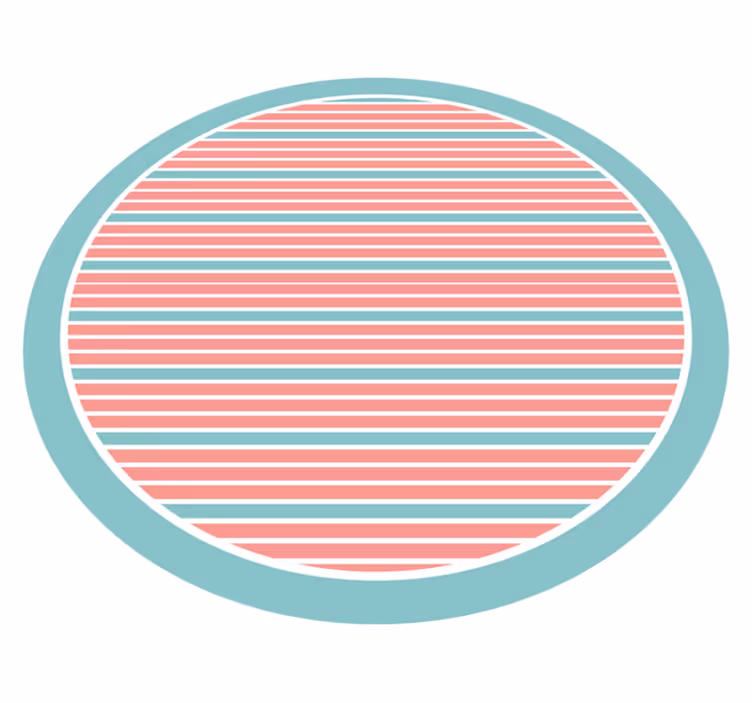 soft striped set circular vinyl carpet - TenStickers