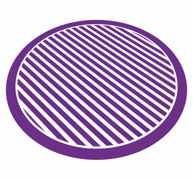 Striped vinyl carpet in purple shades circle - TenStickers