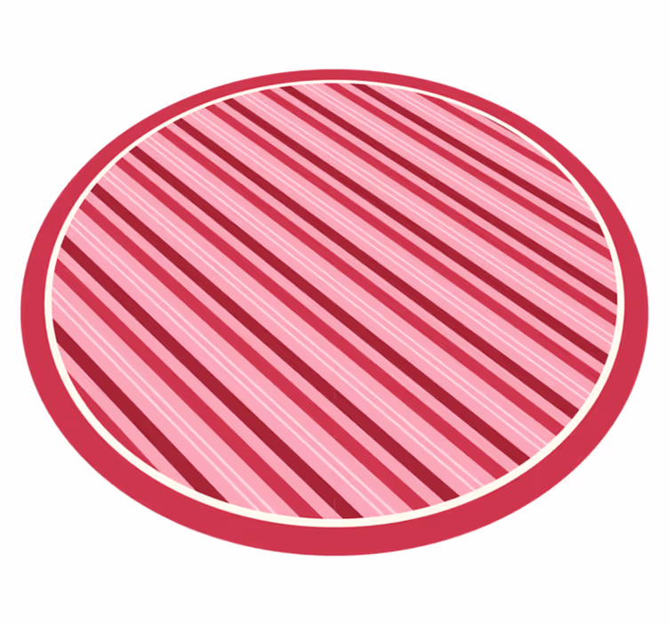 Pink Striped Elegance kids vinyl carpet - TenStickers