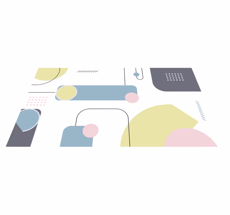 Pastel geometric vinyl carpet - TenStickers