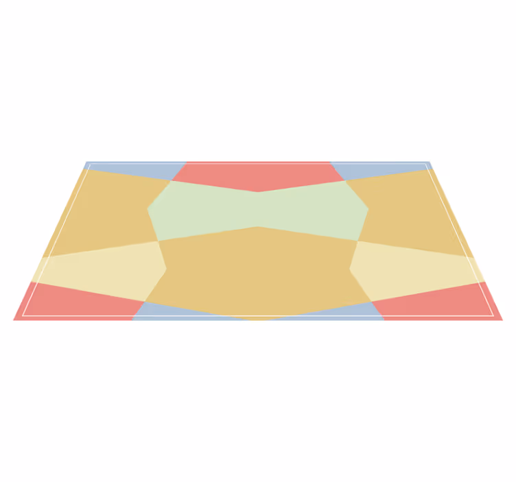 Colorful Polygonal Shapes geometric vinyl carpet - TenStickers