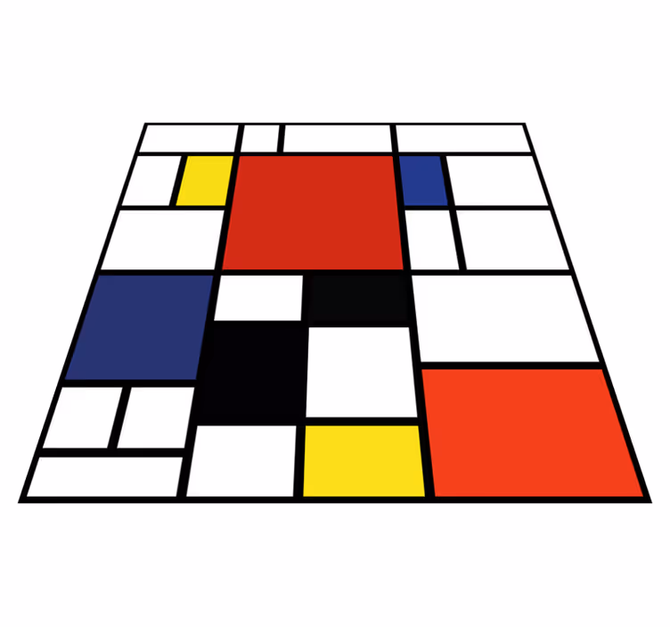 Modern vinyl carpet in lively geometric design - TenStickers