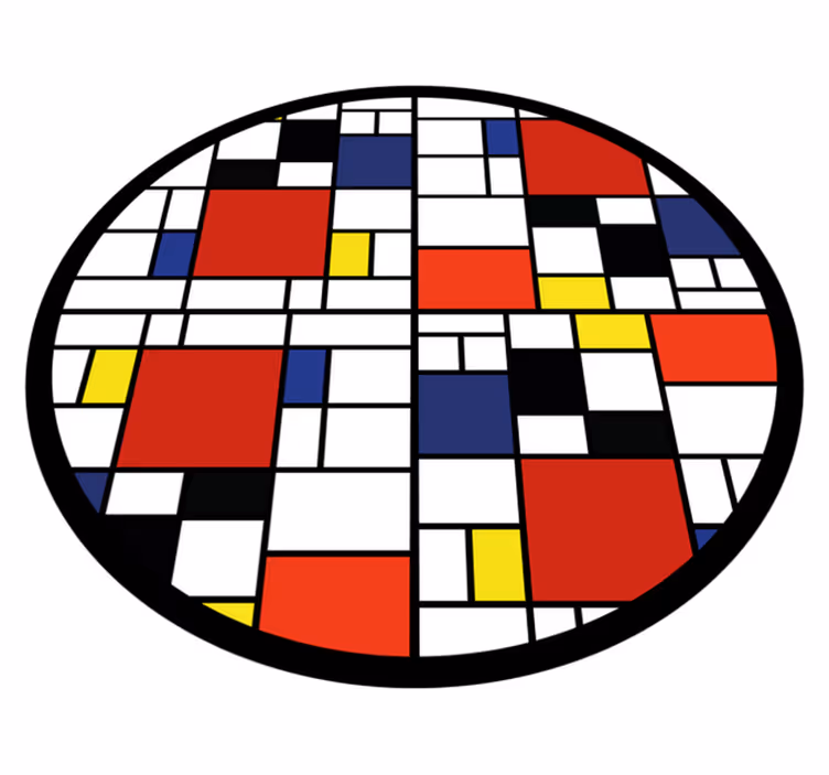Modern vinyl carpet color block design - TenStickers