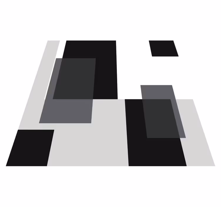 Modern vinyl carpet abstract square design - TenStickers