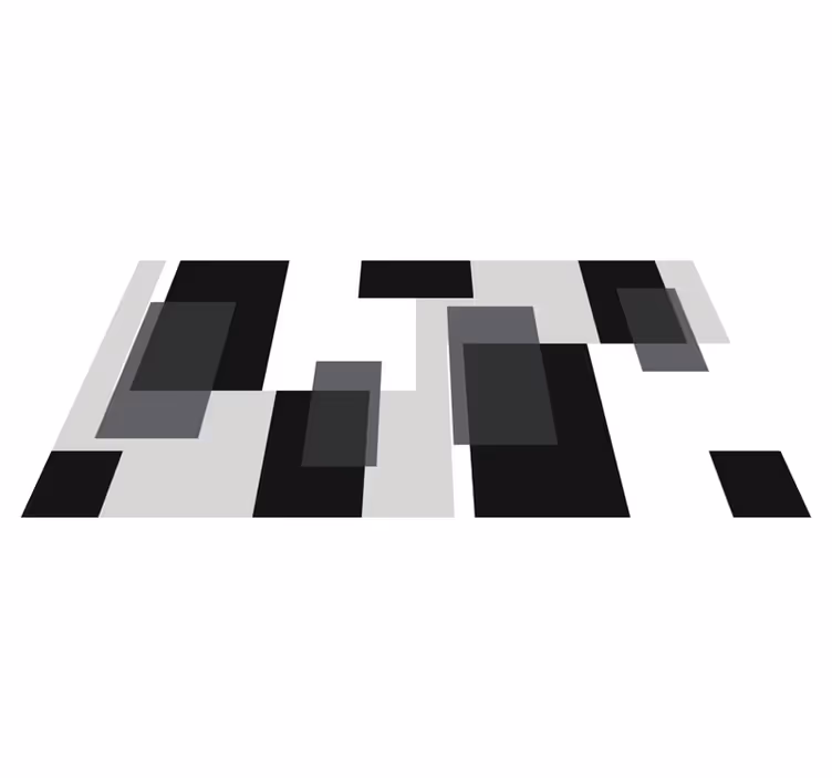 Modern vinyl carpet in abstract block design - TenStickers