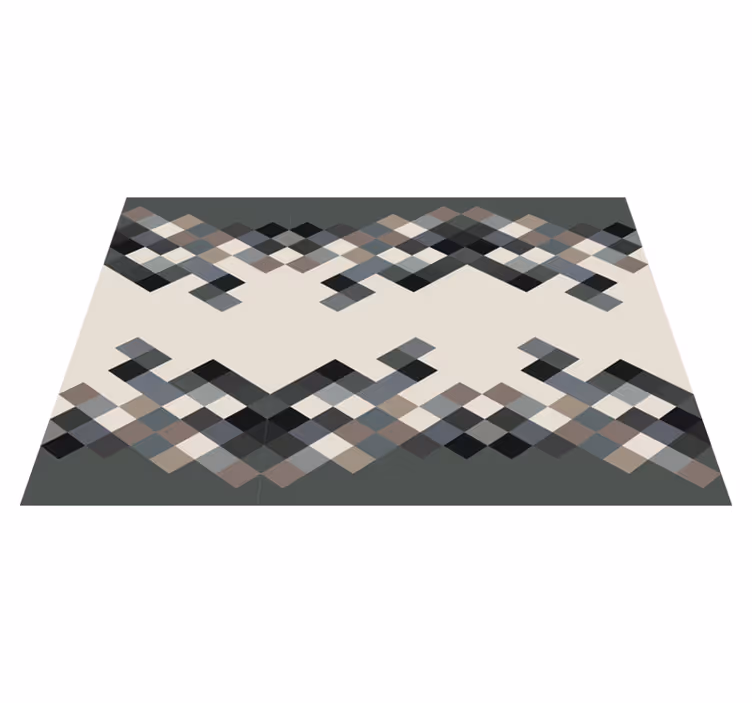 Mosaic vinyl carpet contemporary geometric design - TenStickers