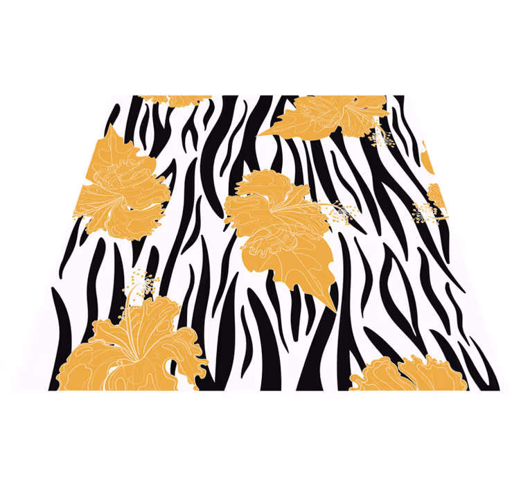 Animal print vinyl carpet zebra jungle design - TenStickers