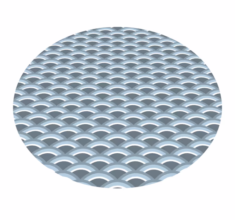 Wave Motif geometric vinyl carpet - TenStickers