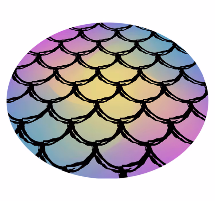 Bathroom vinyl carpet with scales gradient pattern - TenStickers