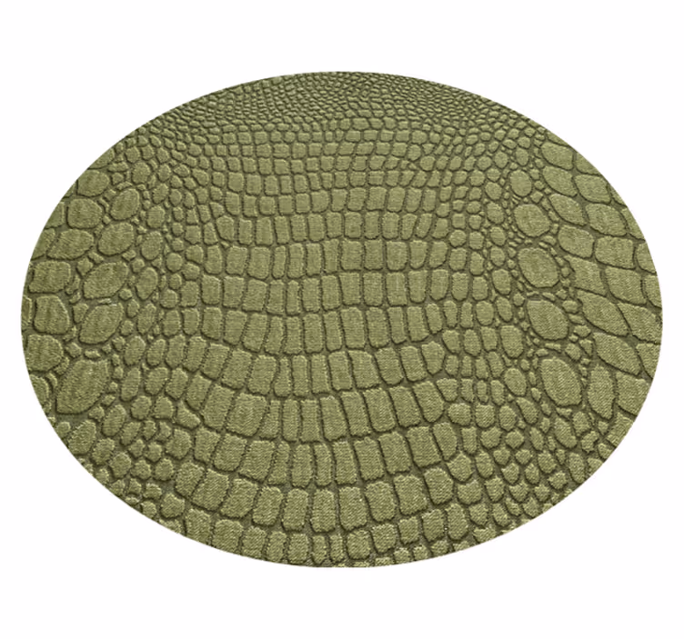 Animal print vinyl carpet in natural crocodile skin - TenStickers
