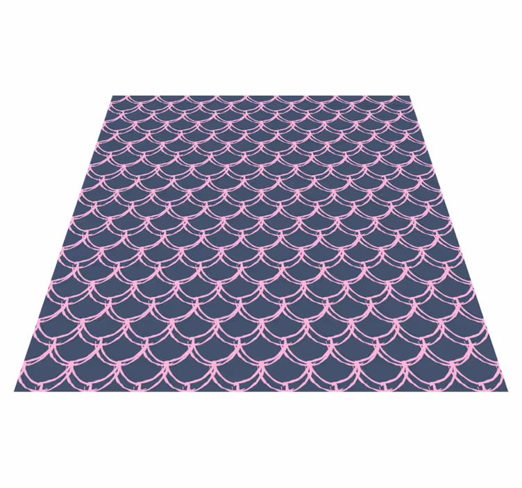 Bathroom vinyl carpet in pink scallop lines - TenStickers