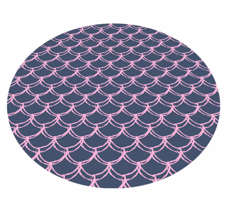 Bathroom vinyl carpet with scallop shell design - TenStickers
