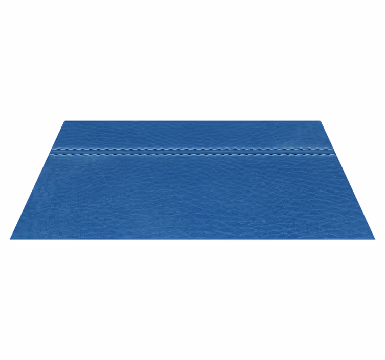 Vinyl rug with blue leather stitching - TenStickers