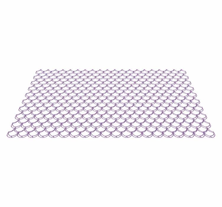 Bathroom vinyl carpet in scalloped purple design - TenStickers