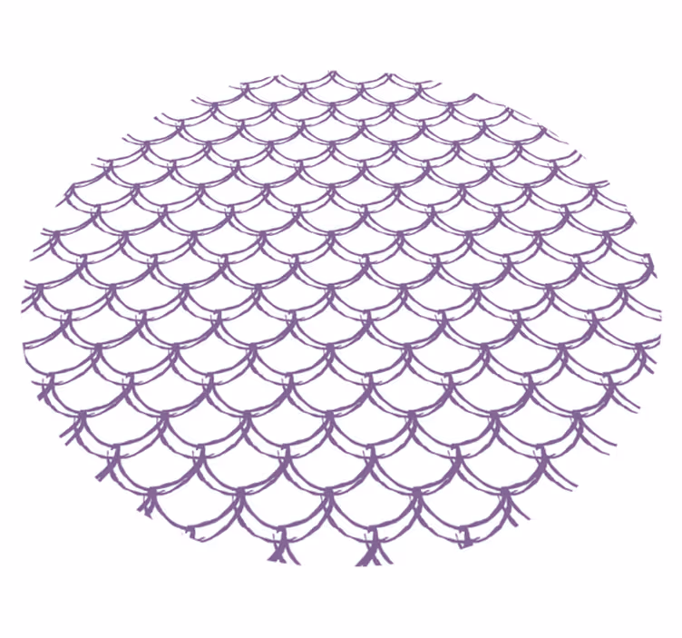 Bathroom vinyl carpet in purple scalloped pattern - TenStickers