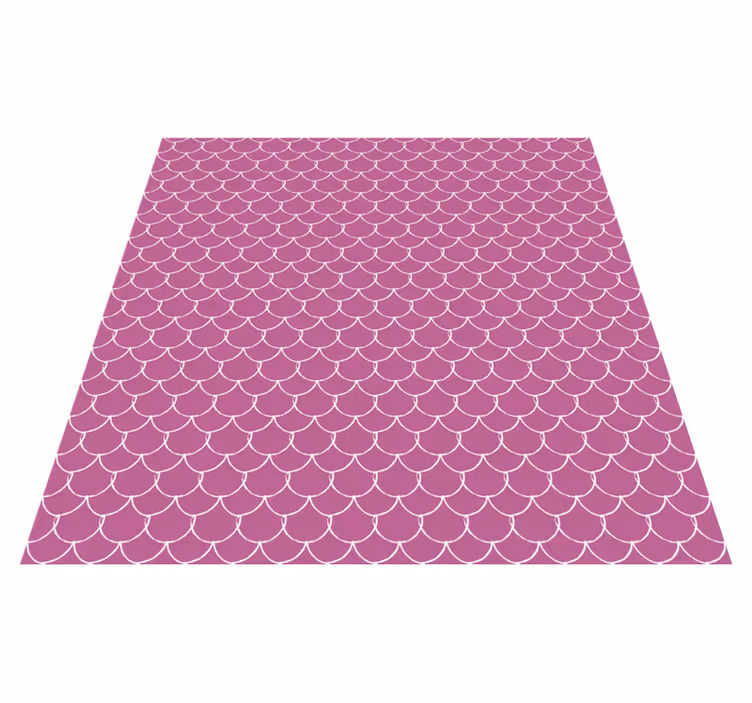 Pink mermaid scales animal print vinyl carpet - TenStickers