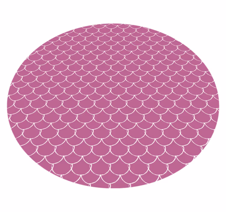 Pink scallop pattern texture vinyl carpet - TenStickers