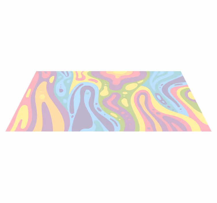 Colorful Abstract Waves kids vinyl carpet - TenStickers