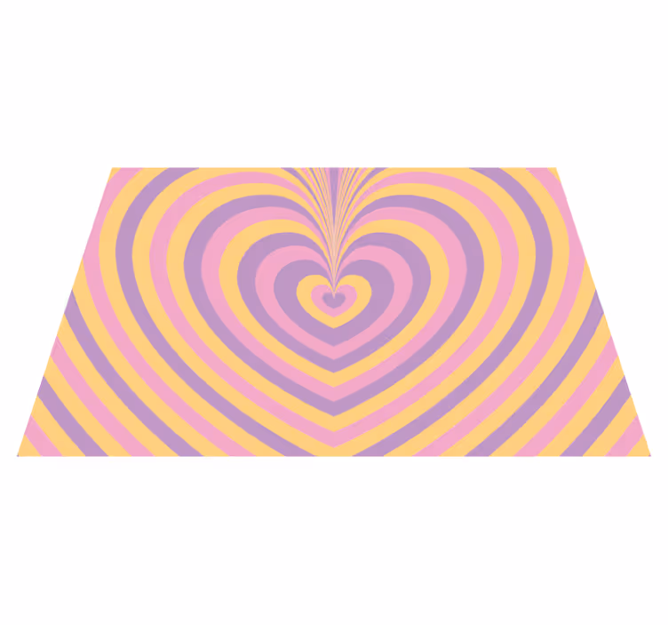 Retro heart design teen vinyl carpet - TenStickers