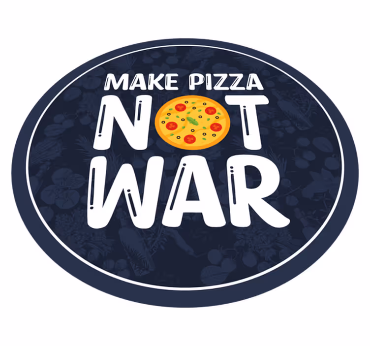 MAKE PIZZA NOT custom vinyl carpet - TenStickers
