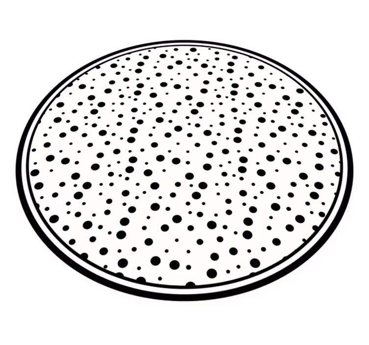 Black polka dots minimalist vinyl carpet - TenStickers