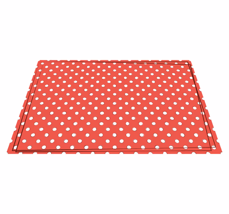 Red Polka Dots wood effect vinyl carpet - TenStickers