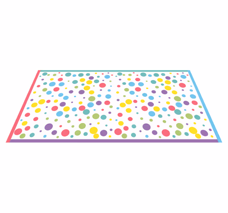 Colorful Playful Dots kids vinyl carpet - TenStickers