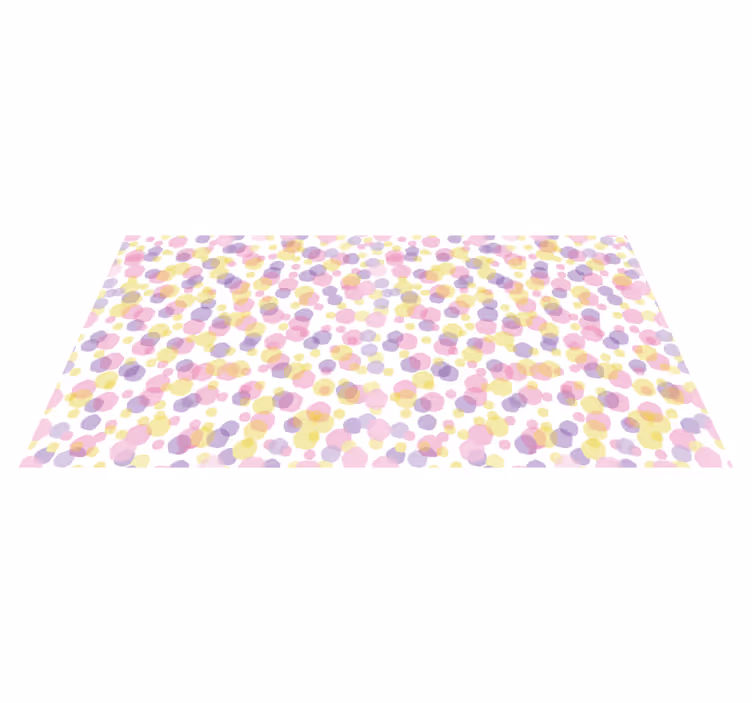 Pink bubbles pattern bathroom vinyl carpet - TenStickers