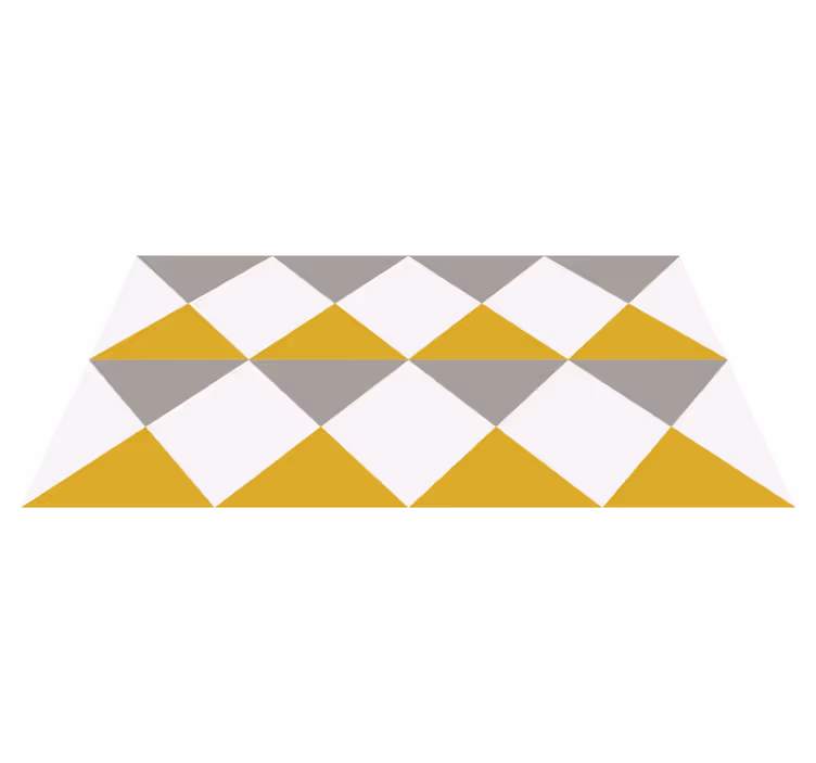 Grey and yellow diamonds geometric vinyl carpet - TenStickers