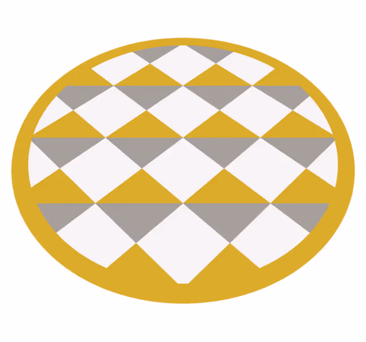 Diamond Pattern Circle geometric vinyl carpet - TenStickers