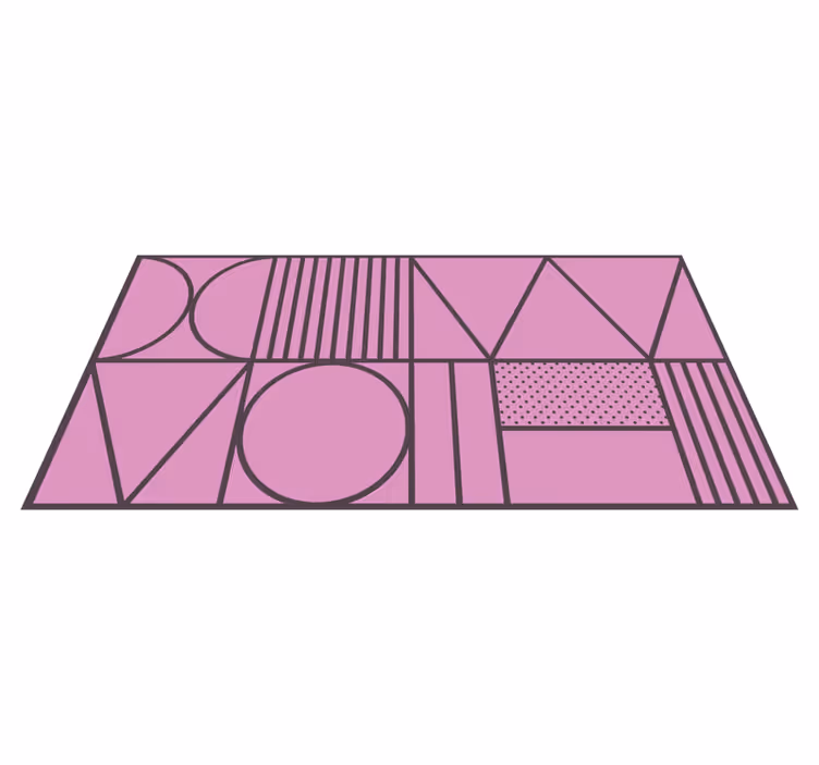 Geometric vinyl carpet in geometric shapes - TenStickers