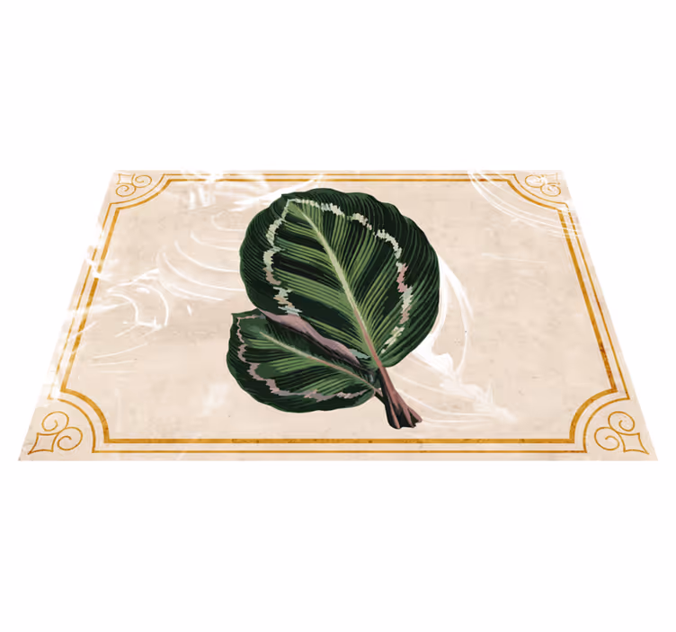 Leaf Motif Elegance nature vinyl carpet - TenStickers