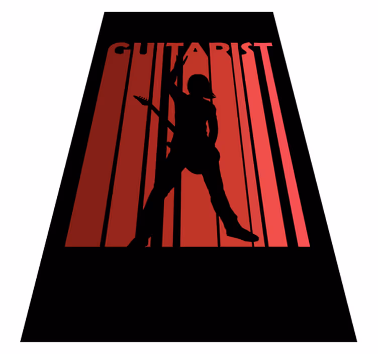 Guitarist Silhouette texture vinyl carpet - TenStickers