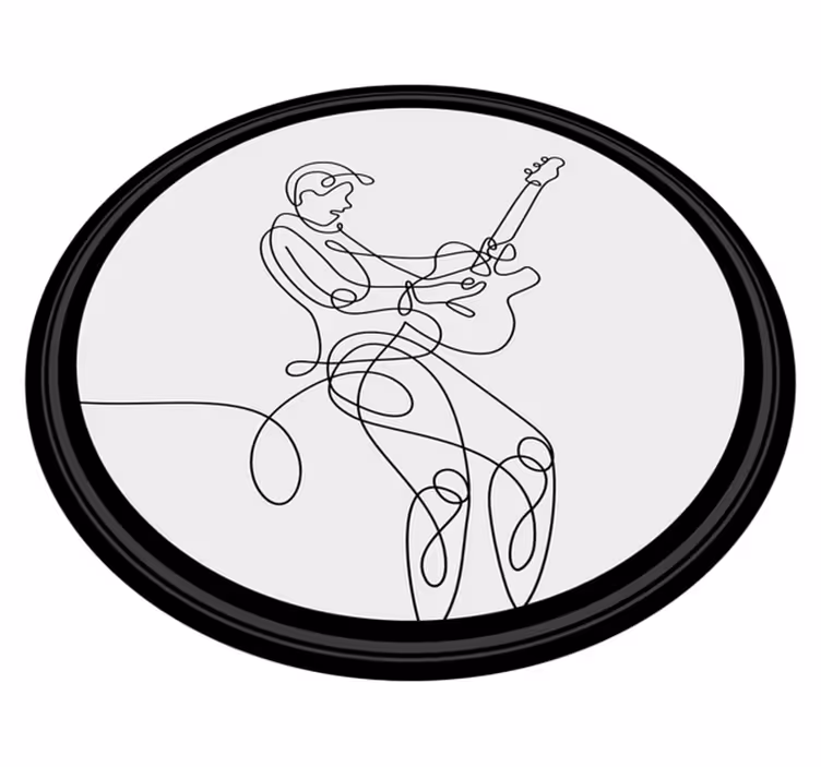 Line Art Musician texture vinyl carpet - TenStickers