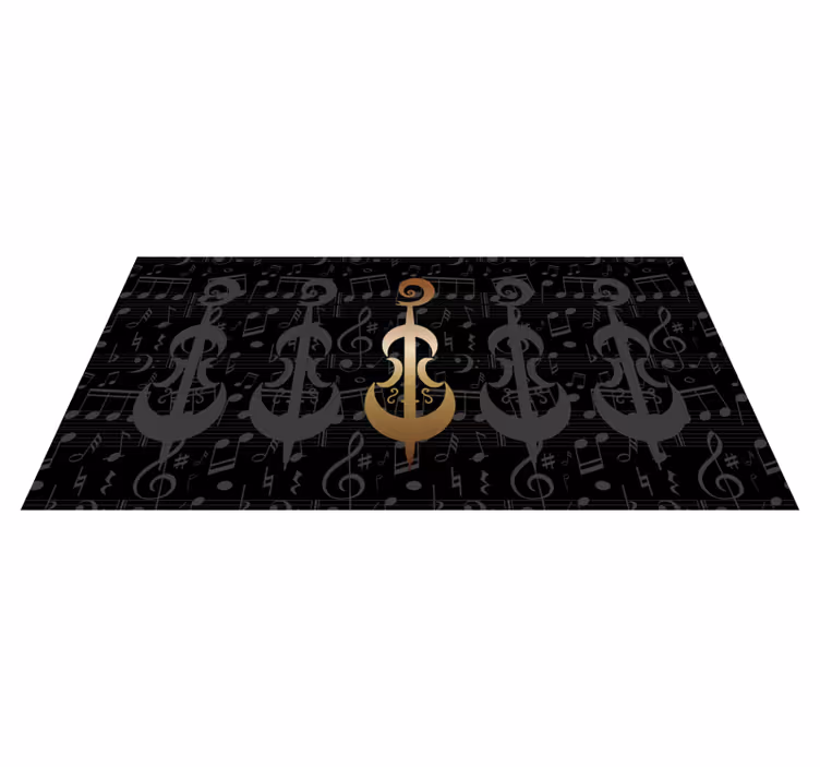 Musical Note Patterns event vinyl carpet - TenStickers