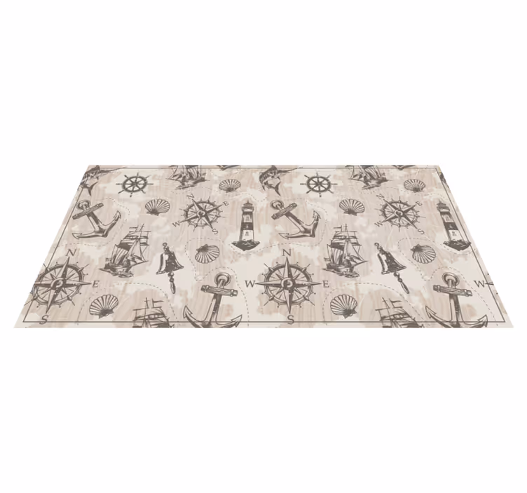 Nautical Themes world map vinyl carpet - TenStickers