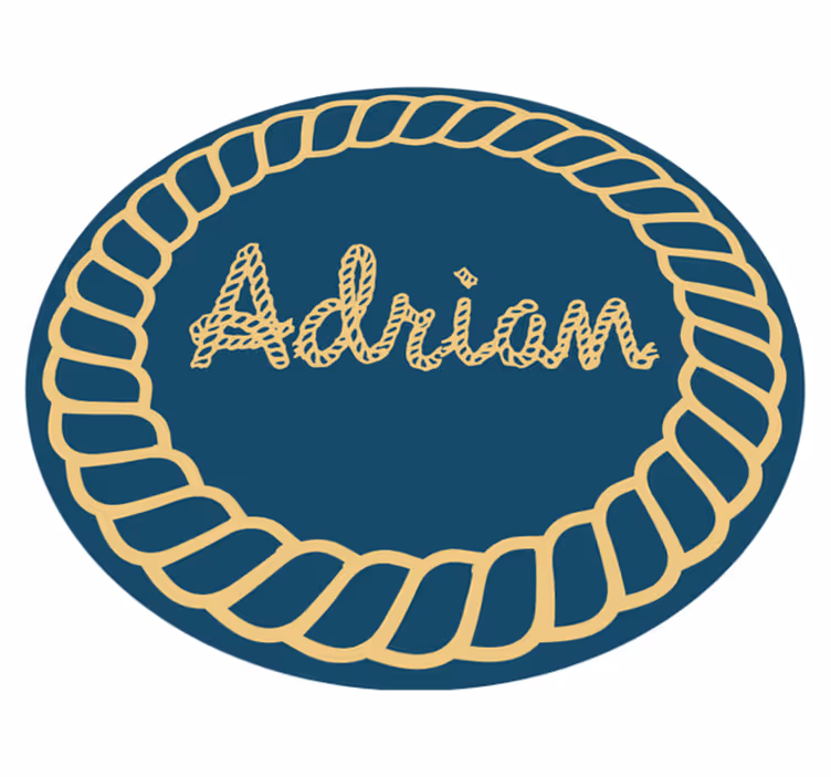 Circular nautical name kids vinyl carpet - TenStickers