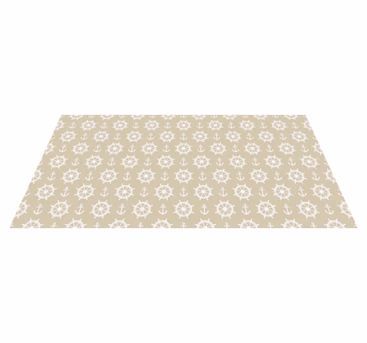 Maritime compass motif living room vinyl carpet - TenStickers